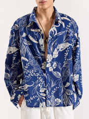 Blue Safari Printed Shirt